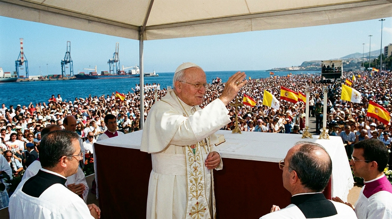 El Papa León XIV oficia la misa de clausura ante una multitud en el puerto de Santa Cruz de Tenerife.