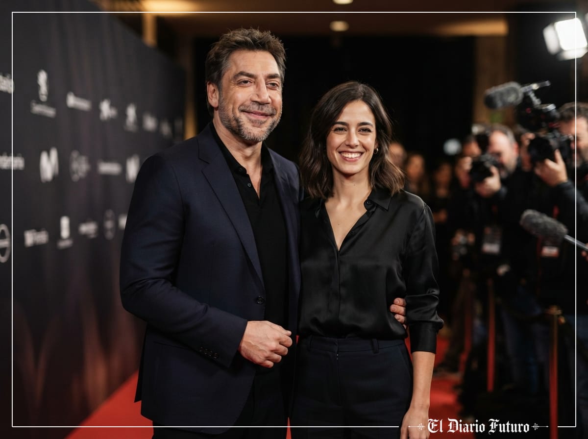 Dos actores posando en el photocall del estreno de una película