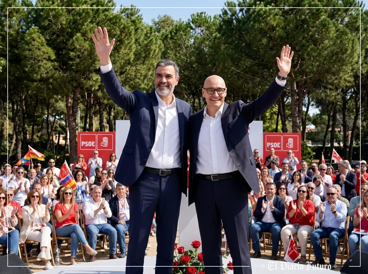 Pedro Sánchez y Salvador Illa saludan en la Festa de la Rosa del PSC
