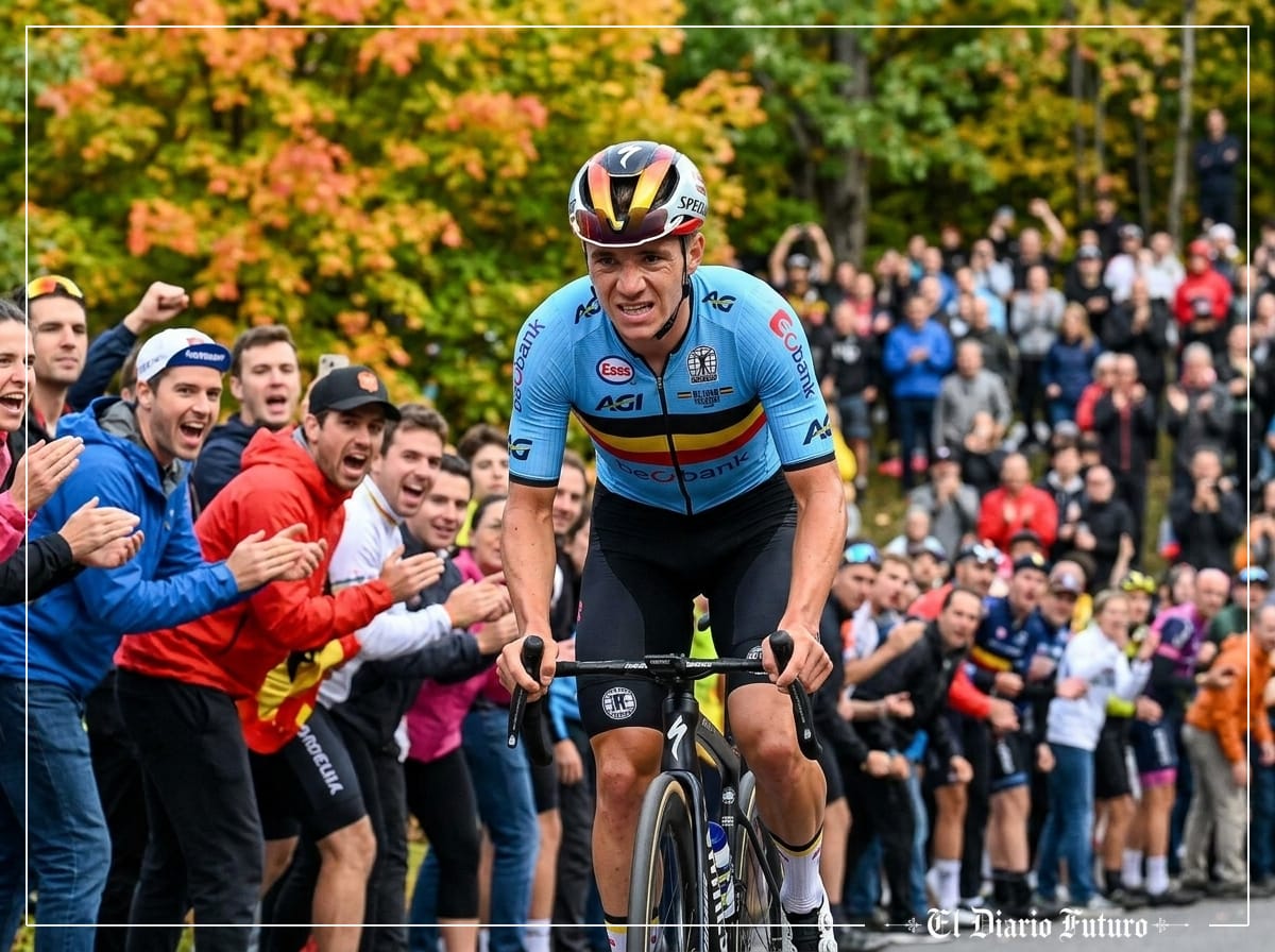 Remco Evenepoel ataca en solitario en una subida del circuito de Montreal