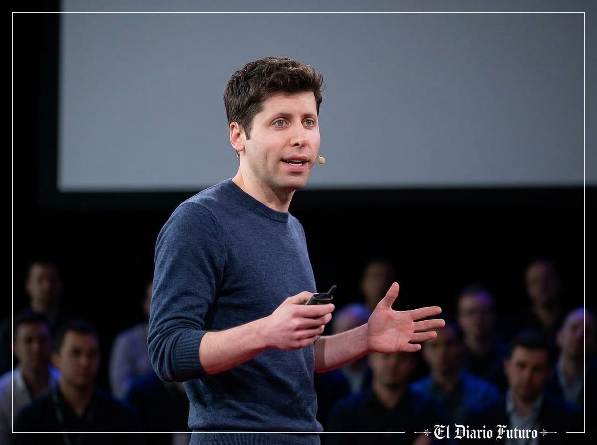 Sam Altman en el escenario del DevDay de OpenAI