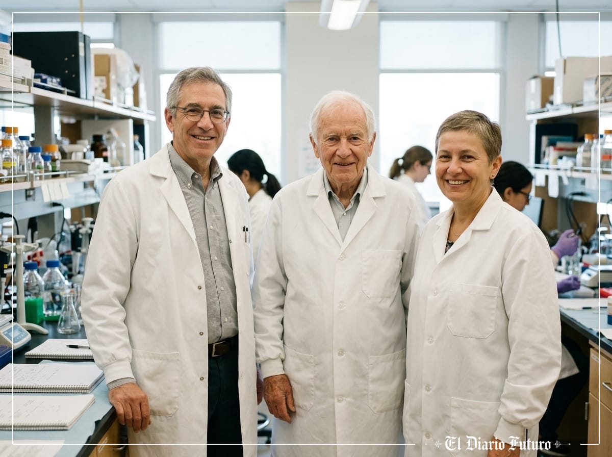 Retratos de los investigadores Daniel J. Drucker, Jens Juul Holst y Svetlana Mojsov