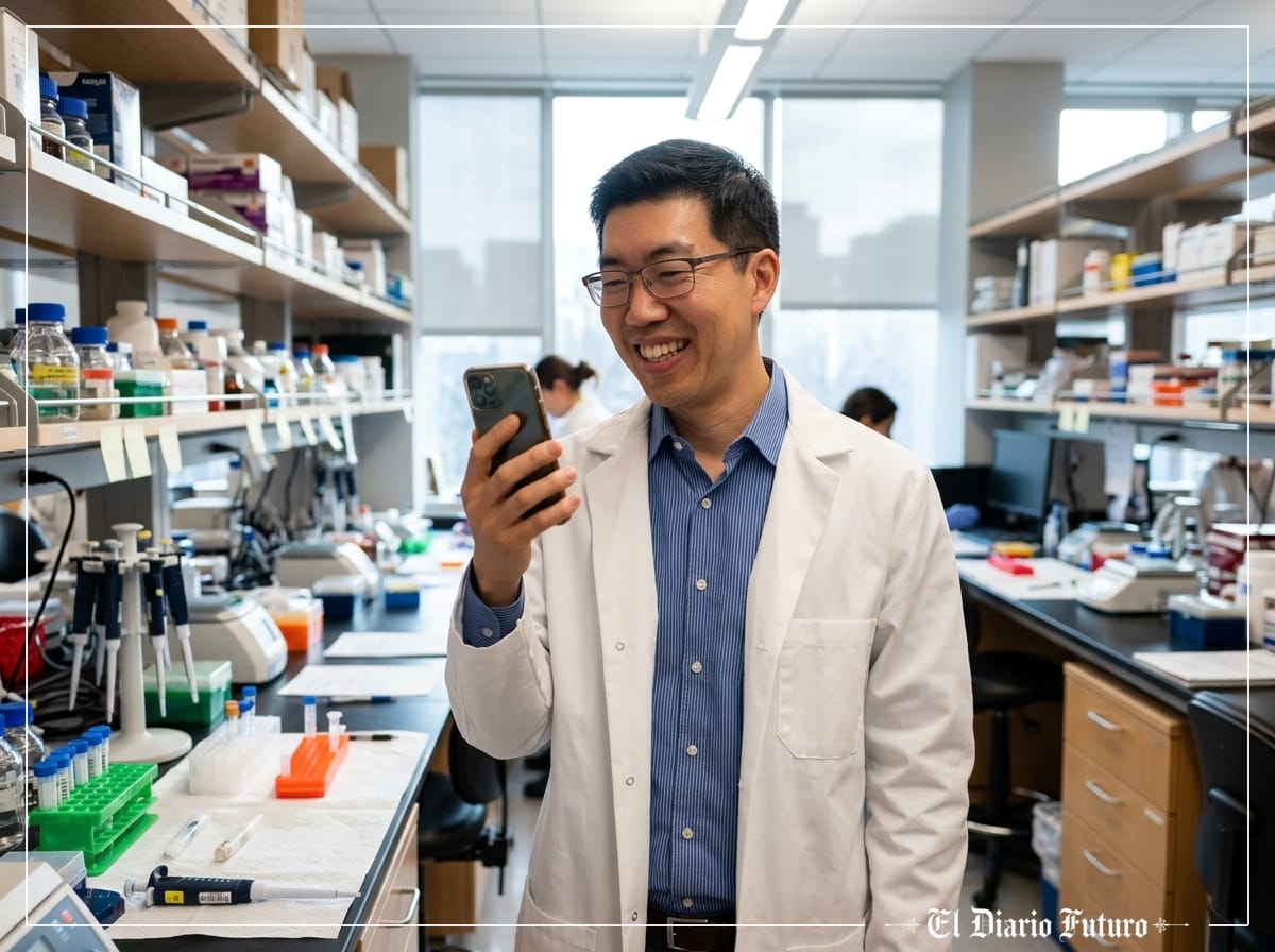 David Liu en su laboratorio de Harvard
