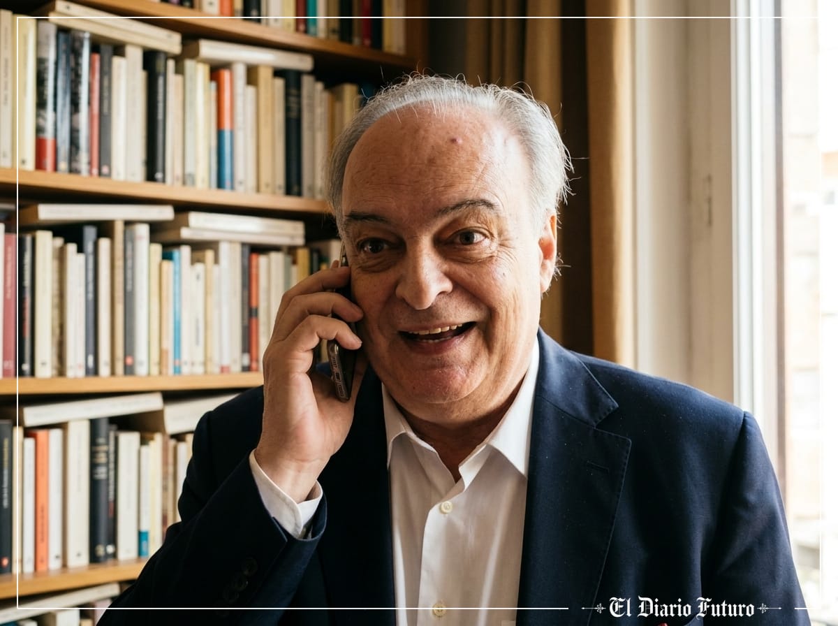Enrique Vila-Matas en su estudio rodeado de libros