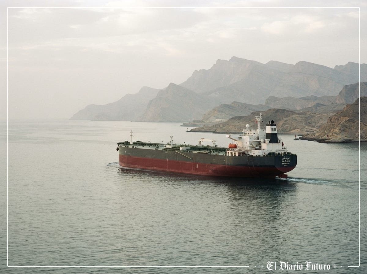 Un petrolero navega por el estrecho de Ormuz