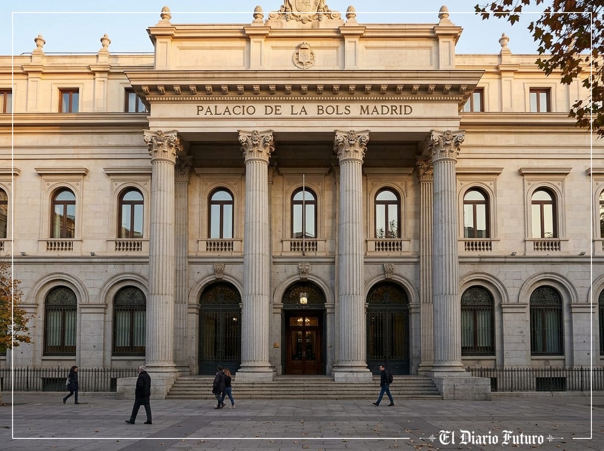 Fachada del Palacio de la Bolsa de Madrid