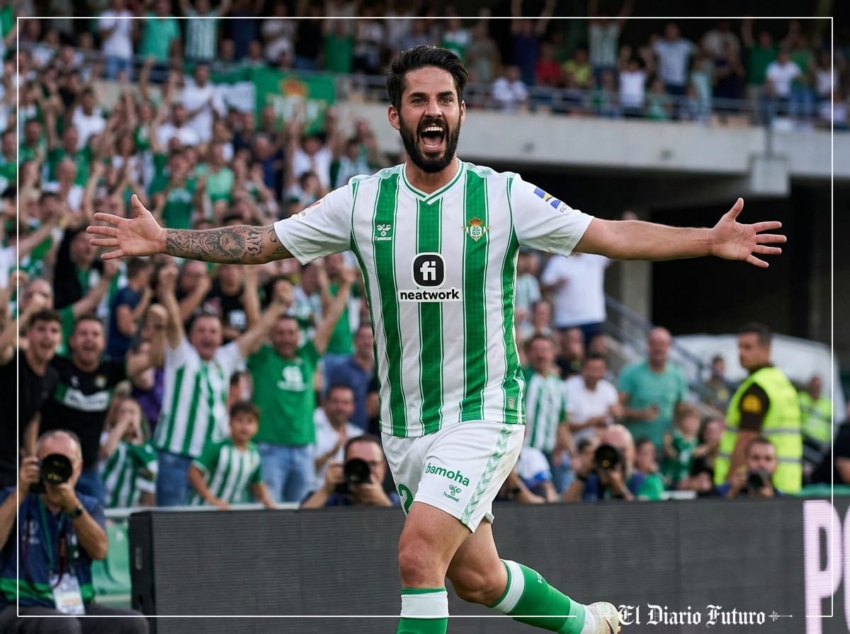 Jugadores del Betis celebran un gol en La Cartuja