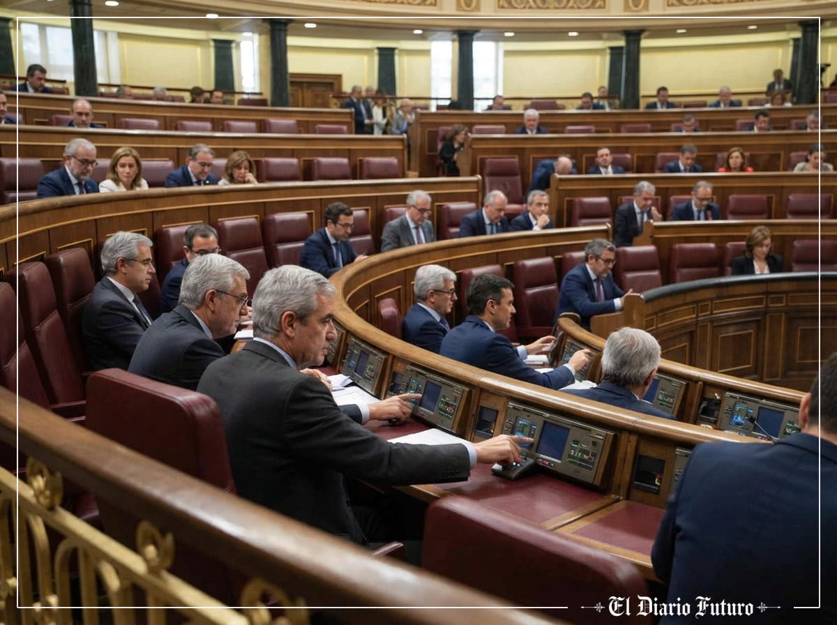 Diputados votando en el hemiciclo del Congreso de los Diputados