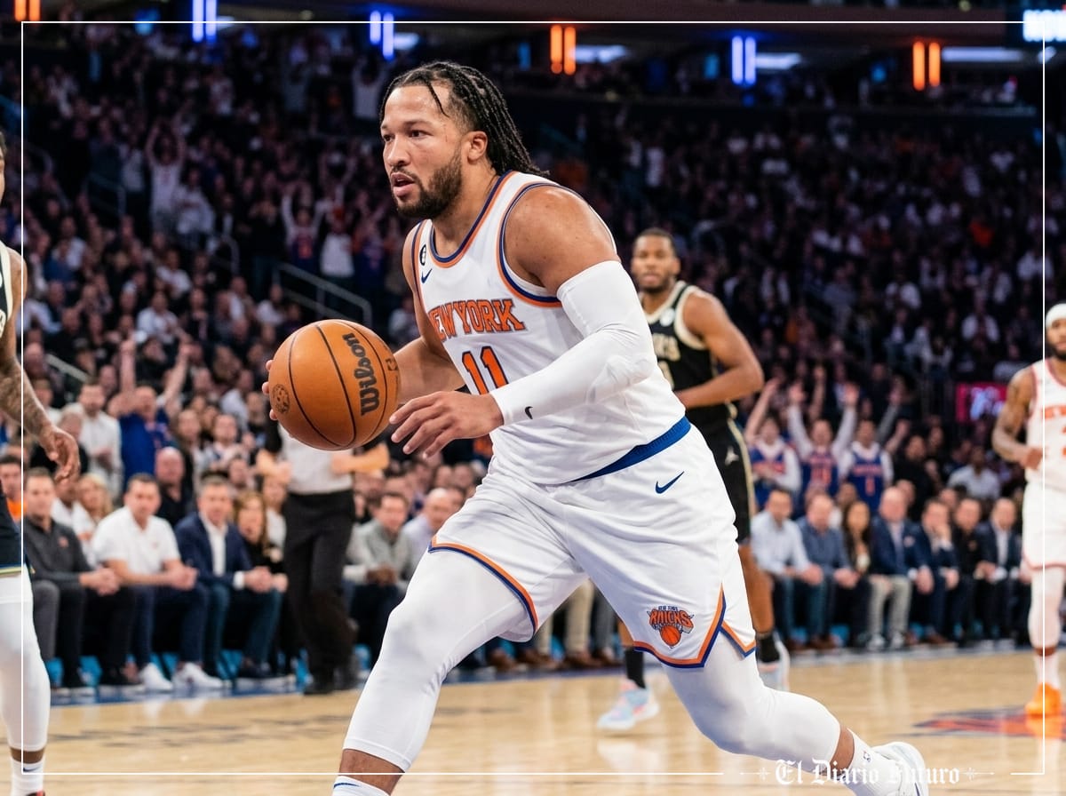 Jalen Brunson con la camiseta de los Knicks en el Madison Square Garden.