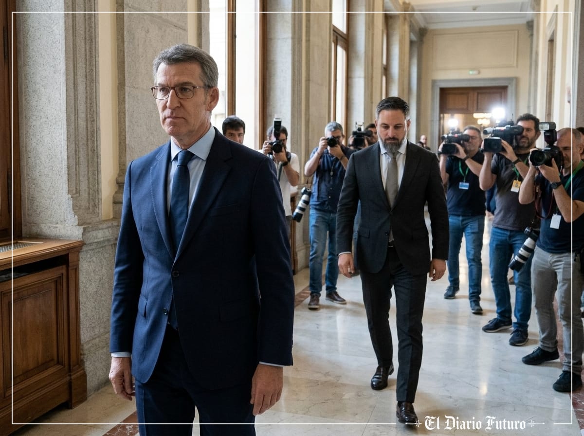 Alberto Núñez Feijóo y Santiago Abascal