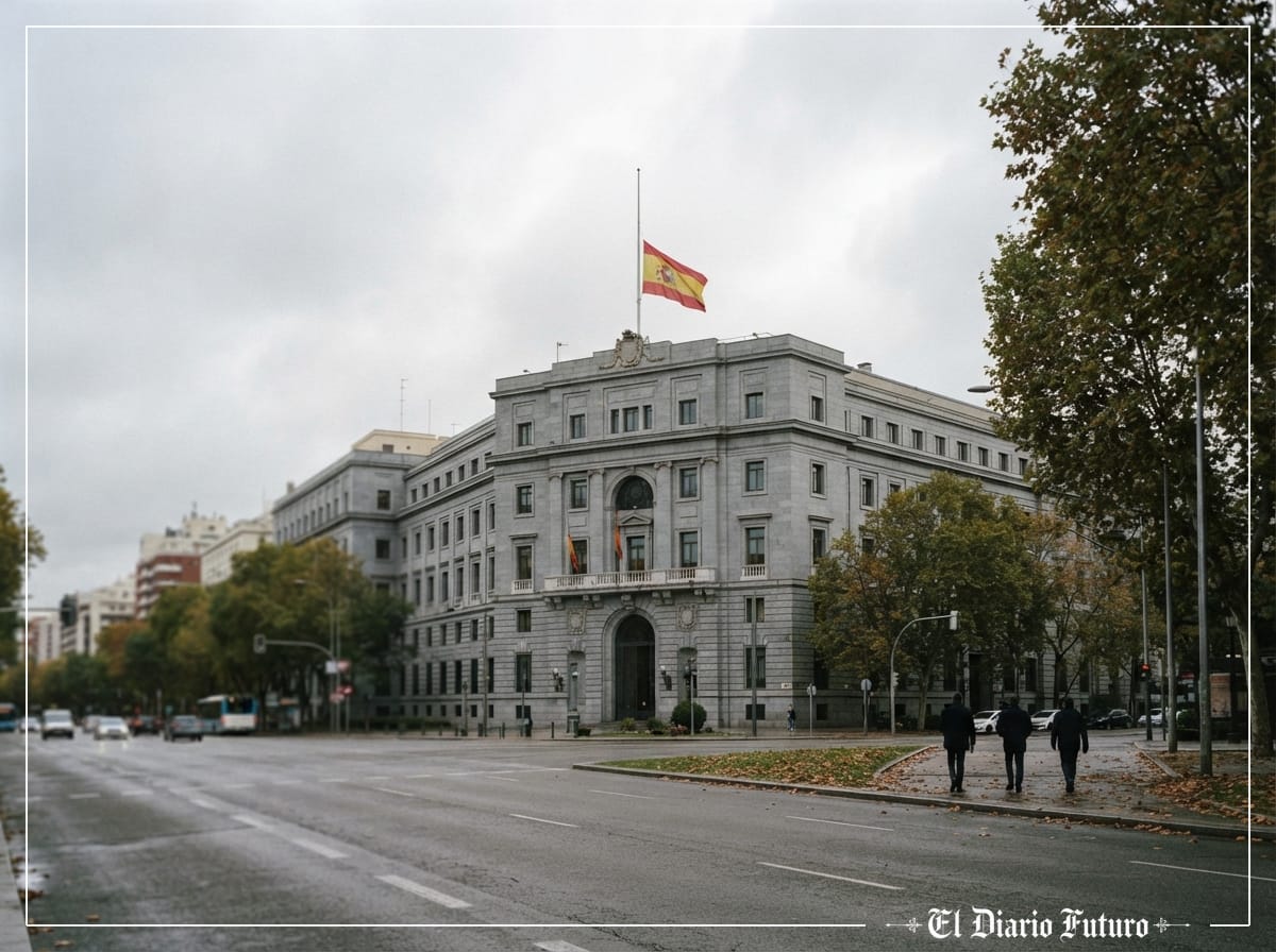 Fachada del complejo de Nuevos Ministerios en Madrid, sede del Ministerio de Transportes